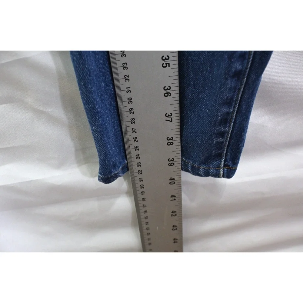 Vintage Gloria Vanderbilt Y2K High Rise Tapered Mom Jeans Blue Denim Womens 11